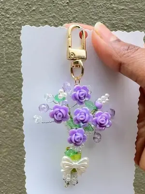 Amethyst Bouquet Charm — handmade by MeShanvi Studio