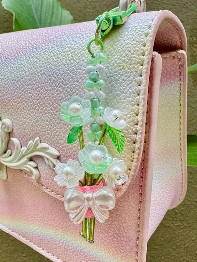 Minted Meadow Charm — handmade by MeShanvi Studio