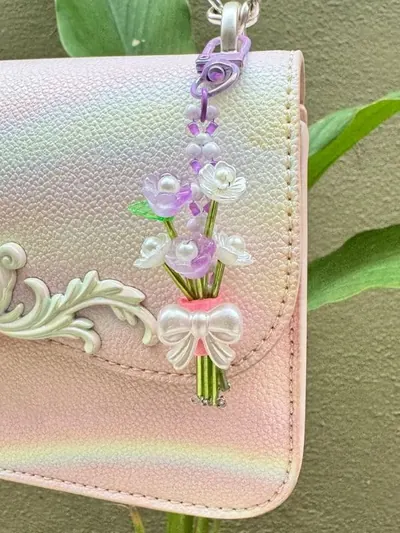 Lilac Dusk Charm — handmade by MeShanvi Studio