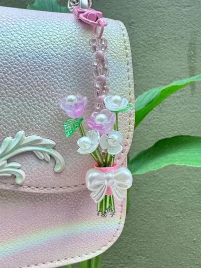 Blush Petal Charm — handmade by MeShanvi Studio