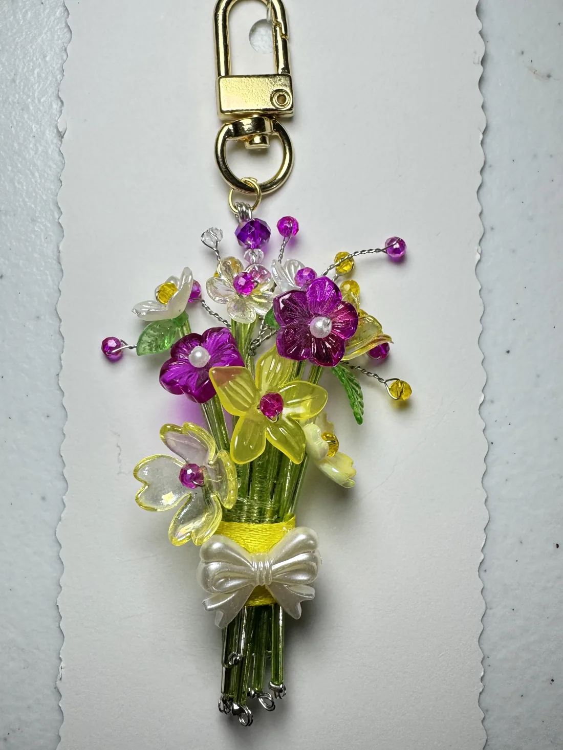 Fuchsia Sunbeam Charm — handmade by MeShanvi Studio