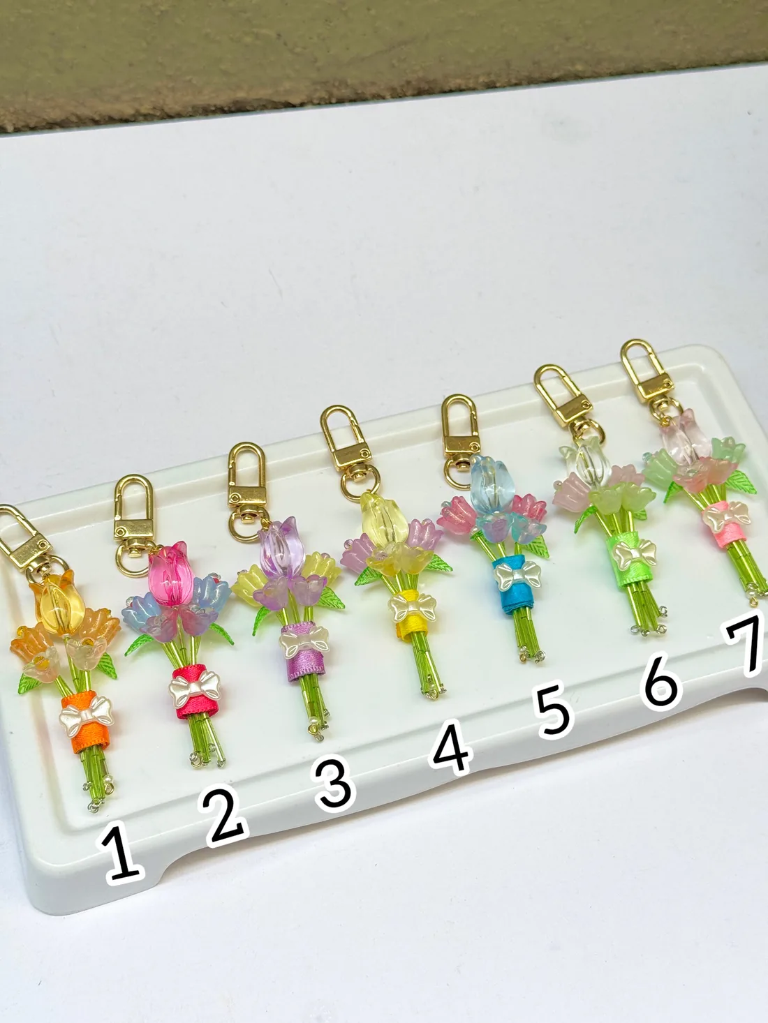 Mini Bouquet Charms — all seven designs